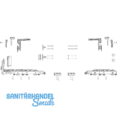 MACO HS Grundkarton Laufwagen 300 kg, mit Bürste, ALUPLAST/PROFINE, silber MACO HS Grundkarton Laufwagen 300 kg, mit Bürste, ALUPLAST/PROFINE, silber