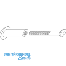 MACO RUSTICO Befestigungsschraube mit Gewindehülse M5x45 mm, LS 36-48mm, schwarz MACO RUSTICO Befestigungsschraube mit Gewindehülse M5x45 mm, LS 36-48mm, schwarz