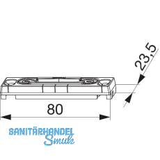MACO Fallenschlie�teil B-TV einstellbar, PVC 12/20-13, KBE 70 AD, silber (35626)