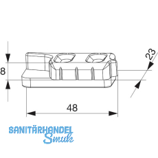 MACO MM Hebeteil PVC 12/20-13, INOUTIC, rechts, silber (354419)