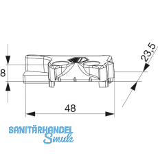 MACO MM Hebeteil PVC 12/20-13, KBE/KÖMMERLING, rechts, silber (354421) MACO MM Hebeteil PVC 12/20-13, KBE/KÖMMERLING, rechts, silber (354421)