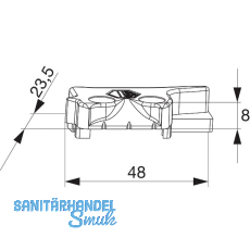 MACO MM Hebeteil PVC 12/20-13, KBE/K�MMERLING, links, silber (354422)