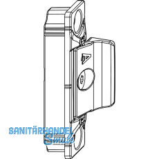 MACO MM Anpressverschluss verdeckt Fl�gelteil A 9V f�r Beschlagsnut, silber