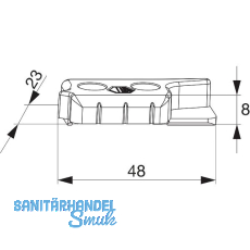 MACO MM Hebeteil PVC 12/20-13, TROCAL Innonova/System 88+,links, silber(362180)