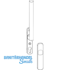 MACO HS Griff 12 innen, ohne PZ, mit Nocken, VK-10mm, Alu silber (218397)