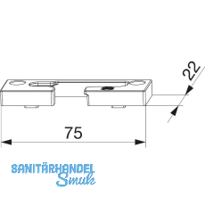 MACO Kippschlie�teil PVC Bodenschwelle GKG 12/20-13 rechts silber (359399)