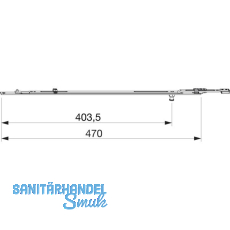 MACO MM Mittelverschluss verl�ngerbar f�r Bodenschwelle 1iS, Gr. 1280V (209882)