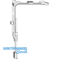 MACO MM Eckumlenkung kurz, Stulpverschraubung, 1 iS, silber (216712)