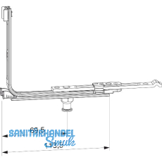 MACO MM Eckumlenkung f�r Bodenschwelle 14L, FFB 260-1800 mm, silber (210561)