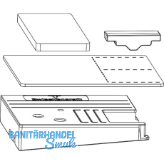 MACO HS Dichtungsplatten-Set m.Entwässerung, Zwischenprofil 99, links, silber MACO HS Dichtungsplatten-Set m.Entwässerung, Zwischenprofil 99, links, silber