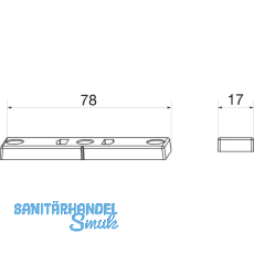 MACO Schlie�teil �ffnungsbegrenzung, f�r Kunststoff- und Aluprofile, silber