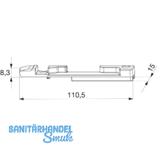 MACO Kippschlie�teil PVC 12/20-13, GEALAN/IVAPER, rechts, silber (33629)