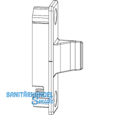 MACO Anpressverschluss verdeckt fix PVC, Fl�gelteil,13V, INOUTIC, silber (97540)