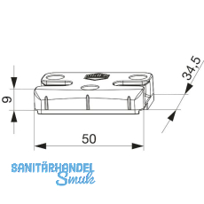 MACO Schlie�teil iS PVC 12/20-13, K�MMERLING/SALAMANDER/VEKA, silber (96656)