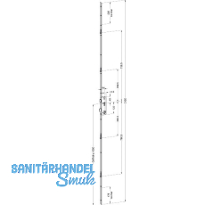 WINKHAUS Mehrfachverriegelungsschloss 5-fach easy-Lock DIN, DM 55, verzinkt