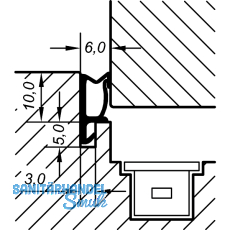 Überschlagdichtung ACF 5473 H, Kunststoff weiß Überschlagdichtung ACF 5473 H, Kunststoff weiß