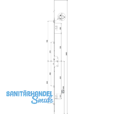 MACO Mehrfachverriegelungsschloss Z-TS 4B PZ92 VK 8 Stulp 16 mm DM 40 silber