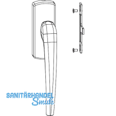 MACO SKB-Z Drehgriff f�r Aufsatzgetriebe, links, Aluminium bronze eloxiert