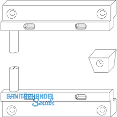 MACO RUSTICO Schlie�zapfenplatten-Garnitur R3, Ladenabstand 17 mm, schwarz