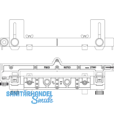 MACO RUSTICO Bohrlehre BLR Anschlag gemeins. Band m. Lasche+Haltekonsole+Kloben