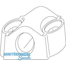 MACO RUSTICO Stangenf�hrung B=36 mm, Kunststoff schwarz (43648)
