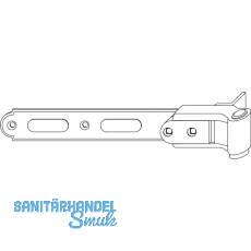 MACO RUSTICO Ladenlangband BLR flächenbündig L=340 mm, verstellbar, schwarz MACO RUSTICO Ladenlangband BLR flächenbündig L=340 mm, verstellbar, schwarz