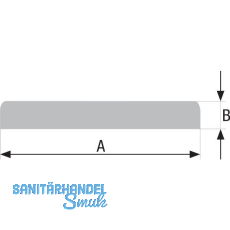 Flachleiste ohne Weichlippe 30mm, nicht selbstklebend, wei�
