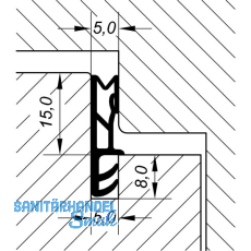 Flügelfalzdichtung EV 5250, Kunststoff beige Flügelfalzdichtung EV 5250, Kunststoff beige
