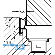 �berschlagdichtung ACF 5473 H, Kunststoff anthrazit