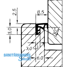 �berschlagdichtung ACF 5891, Kunststoff wei�