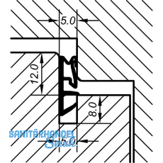 Fl�gelfalzdichtung ACF 5000 H, Kunststoff rustikalbraun