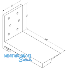 GUTMANN Schwellenhalter SH WESER 75TI Kunststoff schwarz links