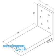 GUTMANN Schwellenhalter SH WESER 75TI Kunststoff schwarz rechts