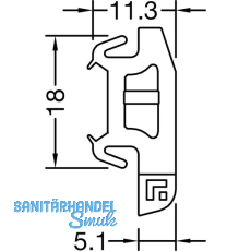 GUTMANN Halter H 50 zu Spree 24 OF, Kunststoff transparent