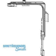 MACO MM Eckumlenkung SFG 2-flg 1iS 1 Schlie�teil f�r Drehfenster silber (209611)