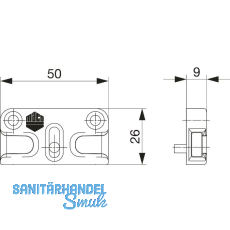 MACO Schließteil iS PVC 12/20-13, DIMEX/SCHÜCO, silber (96688) MACO Schließteil iS PVC 12/20-13, DIMEX/SCHÜCO, silber (96688)