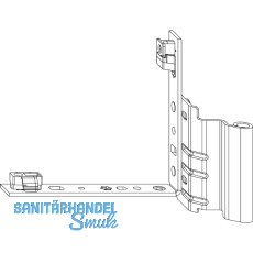 MACO Falzecklagerband AS/PVC ohne �V 12/18-26 mm, links, silber (58476)