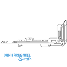 MACO MM Stulpfl�gelverschluss waagrecht, FFB 230-800 mm, silber (202251)