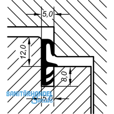 Flügelfalzdichtung EV 4050, Kunststoff mahagoni Flügelfalzdichtung EV 4050, Kunststoff mahagoni