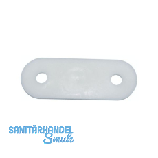 Unterlegplatte rund zu Schlie�blech, St�rke 2 mm, Kunststoff wei�