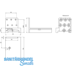 Universal-Schwellenhalter EIFEL T, größer/gleich 62 mm, Kunststoff schwarz Universal-Schwellenhalter EIFEL T, größer/gleich 62 mm, Kunststoff schwarz