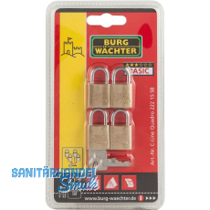 BURG-WÄCHTER Vorhangschlossset 222 Quadro gleischsperrend, 40 mm SB-4 BURG-WÄCHTER Vorhangschlossset 222 Quadro gleischsperrend, 40 mm SB-4