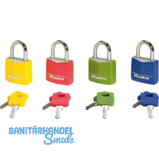 MASTER LOCK Vorhangschloss Vinyl verschiedensperrend, Breite 30 mm, bunt, SB MASTER LOCK Vorhangschloss Vinyl verschiedensperrend, Breite 30 mm, bunt, SB