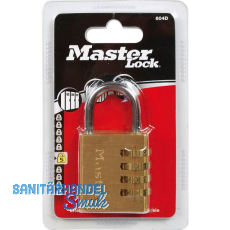 MASTER LOCK Vorhangschloss 604 EURD Zahlenschloss, 40 mm,Messing Finish SB MASTER LOCK Vorhangschloss 604 EURD Zahlenschloss, 40 mm,Messing Finish SB