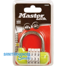 MASTER LOCK Vorhangschloss 1523 EURD Pro Sport Zahlenschloss, 64 mm, bunt, SB