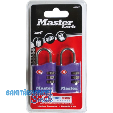 MASTER LOCK Vorhangschloss 4686 EURT TSA Zahlenschloss, 30 mm, bunt, SB