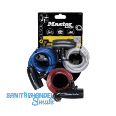MASTER LOCK Spiral-Kabelschloss Set 8127 EURTRI mit Schlüssel, gleichsperrend SB MASTER LOCK Spiral-Kabelschloss Set 8127 EURTRI mit Schlüssel, gleichsperrend SB