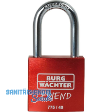 Vorhangschloss 775 40 35 Friend, Aluminium rot, gravierbar Vorhangschloss 775 40 35 Friend, Aluminium rot, gravierbar