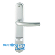 Drückergarnitur TOKYO - auf Schild WC 78, 37 - 42, silber eloxiert Drückergarnitur TOKYO - auf Schild WC 78, 37 - 42, silber eloxiert