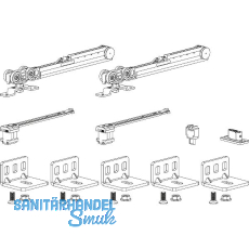 TERNO Beschlagset Classic Fluid 50 Holz 30-80 kg ohne Laufschiene